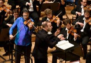 Gab seinen Einstand am Pult des Lucerne Festival Orchestra: der kanadische Dirigent Yannick Nézet-Séguin. Neben ihm der Violinist Leonidas Kavakos. (Bild: Peter Fischli/Lucerne Festival)