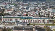 Das «Kirchfeld – Haus für Betreuung und Pflege» aus der Vogelschau. (Bild: Pius Amrein, Horw 19. Februar 2018)
