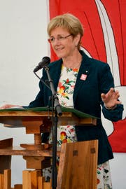 Nationalrätin Verena Herzog bei der Festrede. (Bild: Mathias Frei)