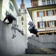 Neuorientierung: Ab 2020 soll «Parkour» ins offizielle Programm aufgenommen werden.Bild: Chris Iseli (Zofingen, 30. Oktober 2015)