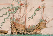 Die «Mary Rose», das 1545 versenkte Flaggschiff von Heinrich VIII. (Bild: PD)