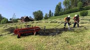 Die Feuerwehr konnte den Brand löschen. (Bilder: Kapo)
