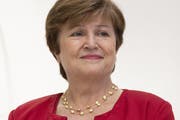 Kristalina Georgieva, neue Chefin des Internationalen Währungsfonds, warnt vor einem synchronen Abschwung der Weltwirtschaft. Bild: Michael Reynolds/EPA