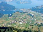 Blick von der Bluematt am Stanserhorn auf Ennetmoos. (Bild Markus von Rotz)