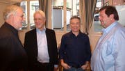Der Vorstand des neu gegründeten Schachclubs Hergiswil-Stans (von links): David Sonder, Präsident Dominik Popp, Fredy Meier und Urs von Wyl. (Bild: Kurt Liembd (Hergiswil, 12. Januar 2019))