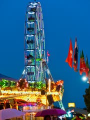 Ein Riesenrad an der WEGA in Weinfelden. (Bild: Donato Caspari)