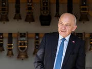 Bundespräsident Ueli Maurer in seinem Büro im Bernerhof Bern. (Bild: Severin Bigler, 18. April 2019)