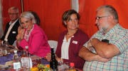 Ebenfalls unter den Gästen: Die künftige Gemeindepräsidentin von Niederbüren, Caroline Bartholet (ganz links) und der Kurator des Flawiler Ortsmuseums, Urs Schärli (rechts).