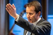 Nationalrat Thomas Aeschi am 3. April 2019 während der Nominationsversammlung für die National- und Ständeratswahlen der SVP Kanton Zug. (KEYSTONE/Alexandra Wey)