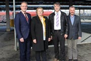 Sie wollen die BDP Thurgau vorwärts bringen: Roland A. Huber, Karin Peter, Jürg Schumacher und Andreas Guhl. (Bild: Manuela Olgiati)