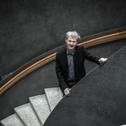Cyrill Wiget auf der Wendeltreppe im neuen Krienser Stadthaus. (Bild: Pius Amrein, 11. März 2019)