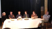 Der Vorstand des Naturschutzvereins in der bisherigen Besetzung: Regula Khair, Urs Britt, Franz Rudmann, Matthias Gerber, Stephan K. Haller und Rudolf Fritsche (von links). (Bild: Cecilia Hess-Lombriser)