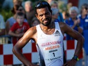 Abraham Tadesse, Sieger des 21. Ägeriseelaufs. (Bild: Stefan Kaiser, Oberägeri, 19. Juli 2019)