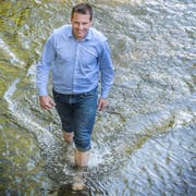 In der grünen Lunge Frauenfelds: Stadtrat Andreas Elliker. (Bild: Andrea Stalder)