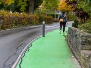 Die Waldetenstrasse ist nur 3,30 Meter breit. (Bild: Patrick Hürlimann, Rotkreuz, 18. Oktober 2019)