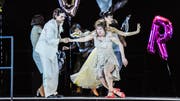 "Geschichten aus dem Wiener Wald": Marianne (Anna Blumer) glaubt, in Alfred (Fabian Müller) ihre grosse Liebe gefunden zu haben. (Bild: Toni Suter/T+T Fotografie)
