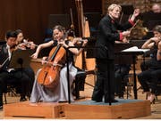   The women showed the show: the selector Sol Gabetta and the conductor Marin Alsop with the London Philharmonic Orchestra. (Photo: Prisketter / Luzernfees, 14 September 2018) 