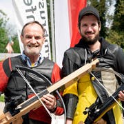 Begeisterte Schützen: Sepp Mathis und Jonas Odermatt. (Bild: Andreas Taverner)
