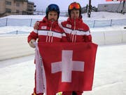 Björn und Pascal Schönenberger (von links) sind mit ihren Kollegen gestern in die Schweiz zurückgekehrt. (Bild: PD)