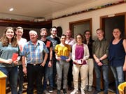 Aufgenommen, gewählt oder geehrt: (von links) Carina Wüst, Jan Wohlwend, Hansueli Bollhalder, Marc Waidelich, Janis Roth, Amelia Hardegger, Josef Signer, Yvonne Büsser, Barbara Vogel, Stephan Hardegger und Präsidentin Beatrice Armbrecht. Bild: PD