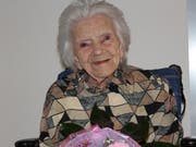 Berta Eberle aus Frauenfeld feiert ihren 100. Geburtstag. (Bild: Hugo Berger)