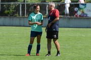 Nadja Koster und Trainer Hanspeter Schlittler können nach der Bütschwiler Niederlage in Eschenbach nicht zufrieden sein. (Bild: Beat Lanzendorfer)