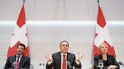 Chefunterhändler Roberto Balzaretti (links) und Aussenminister Ignazio Cassis. (Bild: Peter Schneider/Keystone (Bern, 28. September 2018))