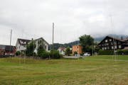 Anstelle des früheren Restaurant Tell in Schoried ist eine Überbauung mit vier Mehrfamilienhäusern geplant. (Bild: Markus von Rotz, Alpnach, 29. Juni 2018)
