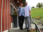 Ramona Eigenmann und Gino Kobi wirten seit fünf Jahren im Restaurant Landhaus in Rheineck. (Bild: Sheila Eggmann)