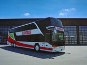Mit solchen neuen Doppelstock-Bussen geht's ab Sonntag von Luzern nach Zürich – und umgekehrt. (Bild: PD)