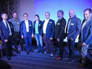 Die Teilnehmer (von links): Philipp Hartmann, Pierre-André Weber, Heinrich Leuthard, Alessandra Keller, Toni Mathis, Res Schmid, Prof. Lukas Zahner und Moderator Christian Graf.