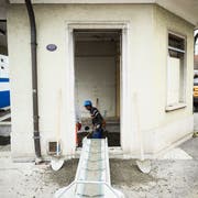 Die Bauarbeiten am Tramhüsli haben begonnen. (Bild: Jakob Ineichen, 10. Oktober 2018)
