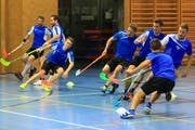 Die Rangers aus Grabs verbessern in den Trainings nicht nur ihre Fertigkeiten am Stock, sie büffeln auch ordentlich Kondition. (Bild: Robert Kucera)
