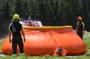 20 Kubikmeter Wasser fasst dieses Ausgleichsbecken der Feuerwehr.