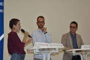 Lena Eberhard, Tobias Bruderer und Silvan Zingg (von links). Bild: Julia Engel