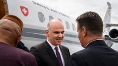 Innenminister und Bundespräsident Alain Berset war auch oft im Ausland unterwegs: 136 Stunden flog er im Jahr 2018. (KEYSTONE/Anthony Anex)