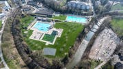 Die Badi Frauenfeld aus der Luft. (Bild: Olaf Kühne)