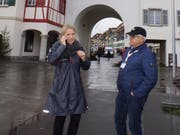 Sandra Affolter und Roland Furrer vom Co-Präsidium Christkindli Märt Willisau. (Bild: Hannes Bucher, 9. Dezember 2018)