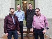 Die Gewählten: Hanspeter Lutz, Elmar Stillhart, René Bosshart und Gottlieb Siegfried.