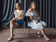 Wer weiss: vielleicht schaffen es die beiden Schwestern dereinst in Hollywood Fuss zu fassen und in die Fussstapfen ihrer vorbilder zu treten. (Bild: Urs Bucher)
