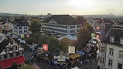 Das Sekundarschulzentrum Pestalozzi befindet sich mitten im Wega-Festgelände. (Bild: Mario Testa, 28. September 2018)