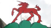 Das Einhorn des Gachanger Wappens. (Bild: Nana do Carmo)