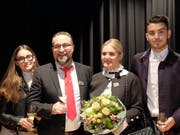 Marco und Vera Agron flankiert von ihren Kindern Katarina und Maximilian.