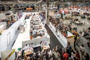 Grossanlass: Blick in eine der Hallen auf dem Gelände der Bern Expo in Bern. Dort fanden die Swiss Skills 2018 statt. (Bild: Pius Amrein, Bern, 15. September 2018)