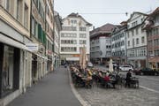 Die Luzerner Altstadt - im Bild der Mühleplatz - ist autofrei und darf nur mit einer Ausnahmebewilligung befahren werden. (Bild: Dominik Wunderli, Luzern 02.11.2017)