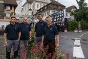 Ein Teil des OK: Otmar Keller, Fredy Studer, Kurt Schüpfer, Thomas Estermann und Josef Elmiger (von links). (Bild: Nadia Schärli, Hitzkirch, 12. Juni 2019)