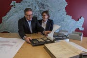 Irene und Rolf Hunkeler von der Firma 1a Fenster Holzbau. (Bild Nadja Schärli (Ebikon, 5. Dezember 2017))