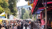 Der St.Galler Herbstjahrmarkt wird auch dieses Jahr wieder von Wildpinklern und Vandalen heimgesucht. (Bild: Hanspeter Schiess, 12. Oktober 2019)