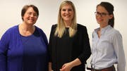 Die ehemalige Präsidentin Claudia Zogg, ihre Nachfolgerin Patricia Gmür und Martina Kohler, Strategie & Finanzen (von links).Bild: Svenja Kruse