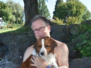 Felix van den Berg, 65, mit NanoukPensionär, St.Gallen